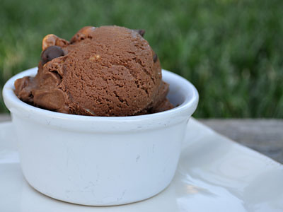 This Homemade Rocky Road Ice Cream is incredibly rich, so be warned. This is not some cheap type of ice cream that you can eat a gallon of in one sitting.