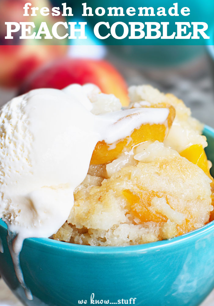 Need a recipe for your fresh picked peaches? Our Fresh Homemade Peach Cobbler recipe is so easy to make and delicious to eat!