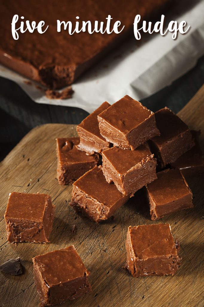 Did you forget about Valentine's Day? Never fear! This Five Minute Fudge Recipe will have you ready - with dessert in hand - in no time flat! It's so easy!