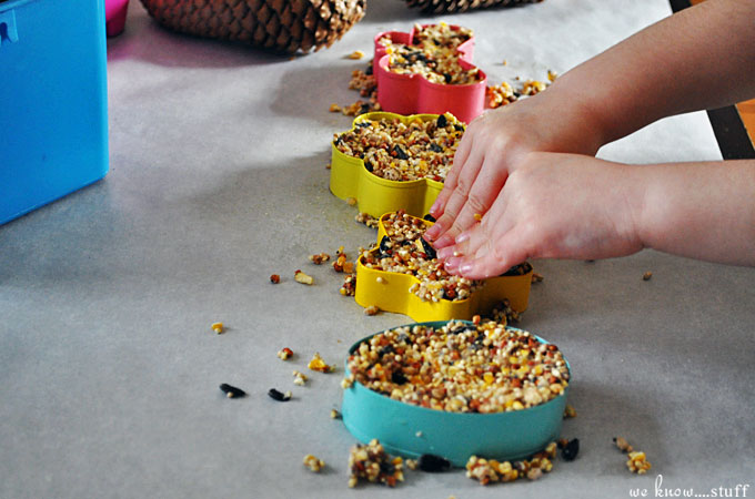 Now that winter is here - don't forget to keep feeding your feathered friends. Our DIY Bird Seed Feeders are easy to make, nature-friendly and are a fun, sensory kids craft!
