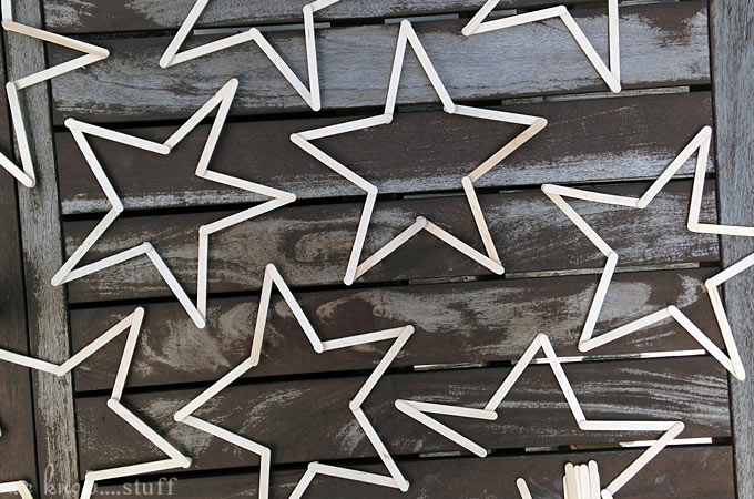 Our Patriotic popsicle stick stars are an affordable way to decorate your home for the 4th of July. We love finding new things to make with popsicle sticks for kids!