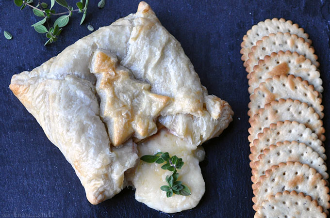 Stress less this holiday season with our family's favorite Puff Pastry Brie Appetizer with my homemade Holiday Jam. Just wrap, bake and serve! Yummy!