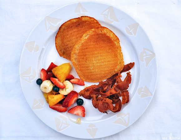 When your kitchen is being remodeled, don't stress out about what you'll eat. Our Grilled Pancakes & Bacon will keep your whole family happy and well fed!