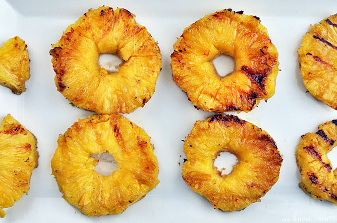 This summer grilled pineapple dessert recipe with honey is best served warm with vanilla ice cream. Save the leftovers to serve over pancakes, yogurt or overnight oats in the morning!