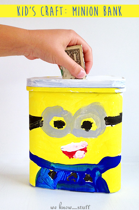 This recycled container makes a great minion craft for kids!