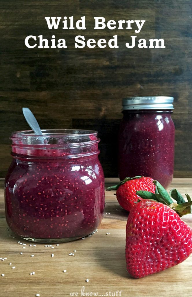 This homemade wild berry chia jam is a great way to use up overripe berries like blackberries, blueberries, raspberries, and strawberries. Frozen berries work well too!