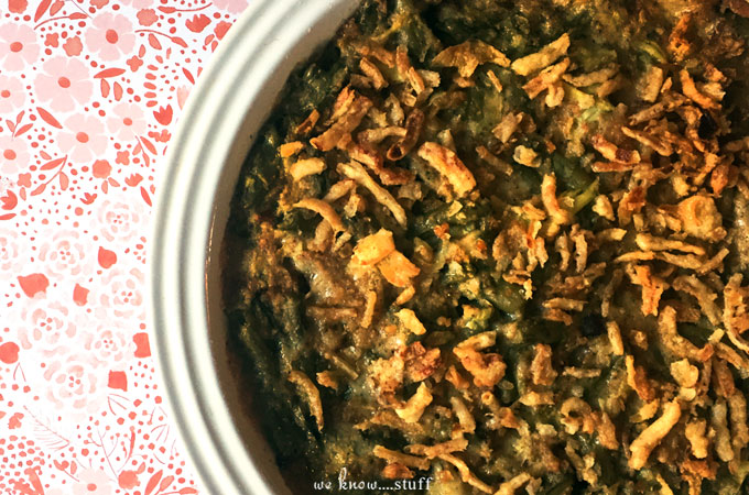 Green Bean Artichoke Casserole Recipe: the "more modern" cousin of our Mom's Favorite Green Bean Casserole. A lovely side dish to serve at "Friendsgiving."