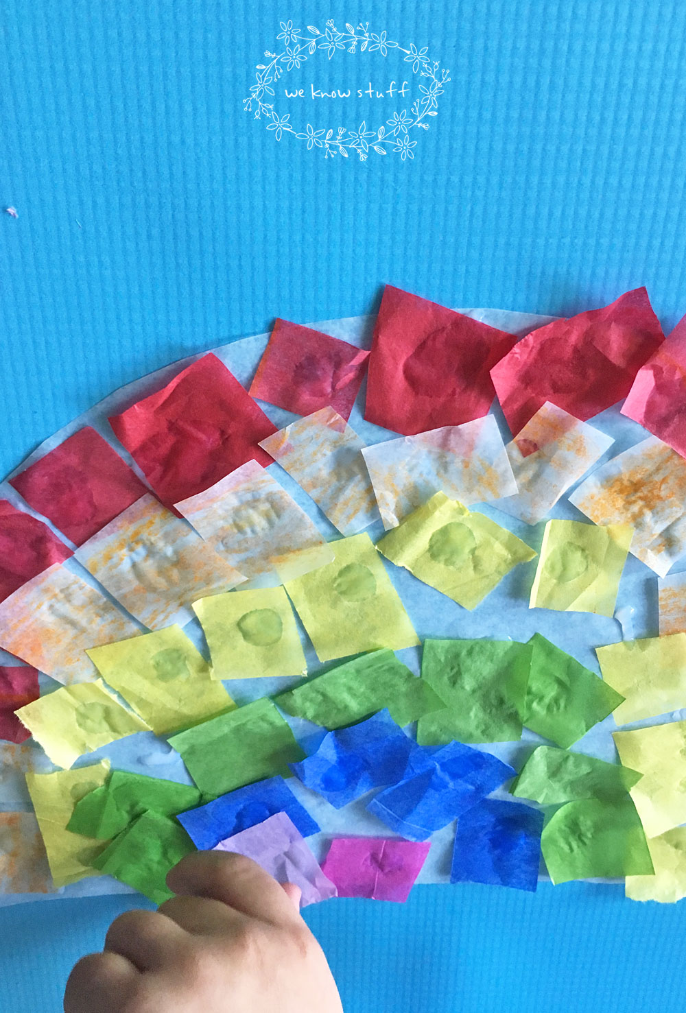 Suncatcher Craft With Tissue Paper Stained Glass Rainbows