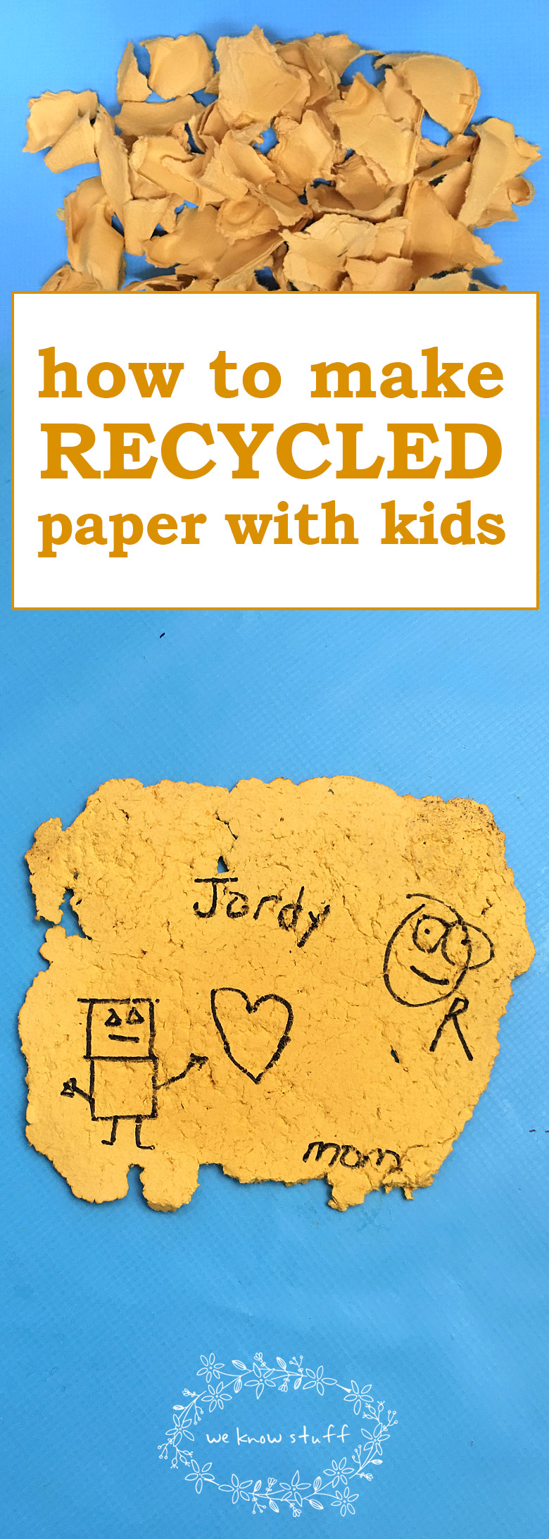How To Make Recycled Paper With Kids. This simple Earth Day Activity will have a lasting impact on how your kids understand recycling!