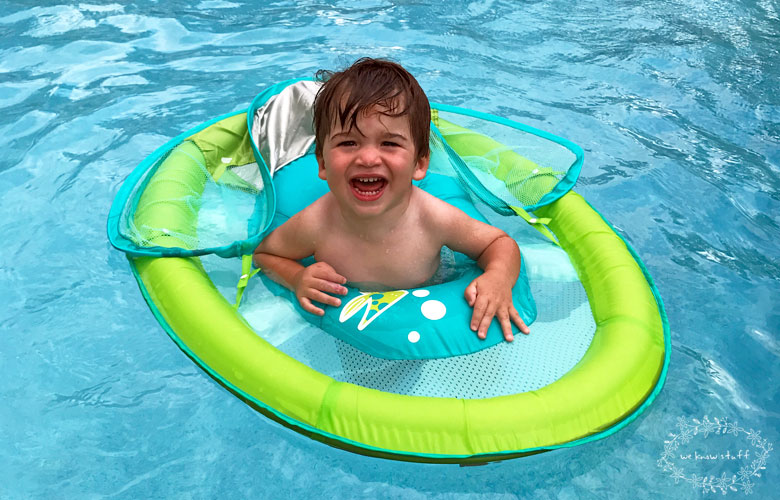 This year, National Learn to Swim Day is May 20th. To celebrate, we'll be hosting a pool party to try out our new Swimways Baby Spring Float with Canopy!