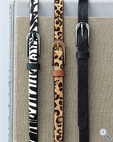 Garnet Hill, Calf-Hair Skinny Belt