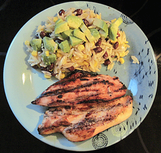 Lime-marinated chicken with orzo salad