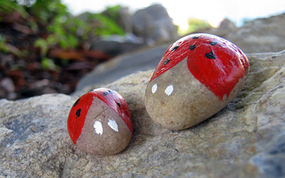 https://www.weknowstuff.us.com Kid's Craft Ladybug Rocks