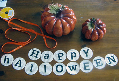 This DIY Halloween banner uses the pages of old books and turns them into a cool keepsake decoration. Homemade holiday decorations make great gifts too!