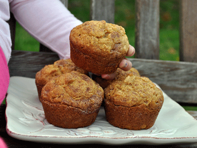 These Easy Pumpkin Spice Muffins use Pumpkin Spice Coffee-mate Creamer in them. It adds lots of moisture to the muffins and my kids gobbled them right up!