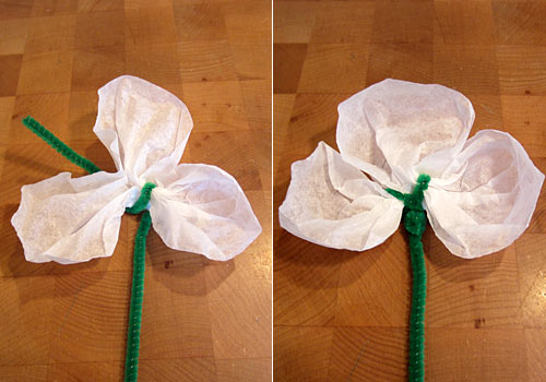 Are you a fan of homemade decorations? This Coffee Filter Shamrock is an easy St Patrick's Day Craft and uses stuff in you already have in your home.