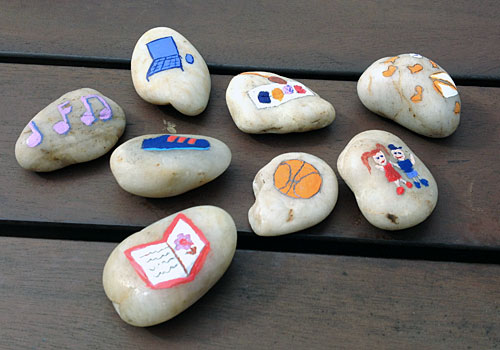 Story Stones are a great way to encourage your children to talk about their school day, especially if you have a child that isn't particularly chatty, or if you have a child with a speech delay and/or special needs.
